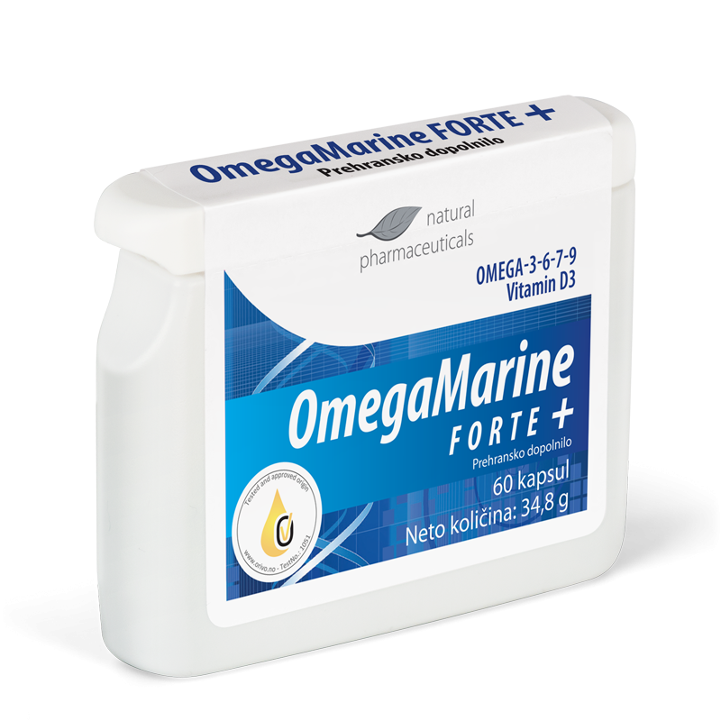 OmegaMarine FORTE+ prehranska dopolnila Natural Pharmaceuticals
